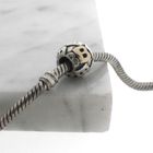 Image 3 of Pandora charm; Silver with gold; Letter B