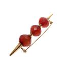 Image 4 of Vintage gold large brooch with carnelian