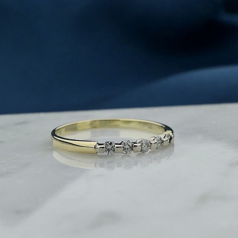 Image 6 of Gold ring with diamond | 0.20 ct.