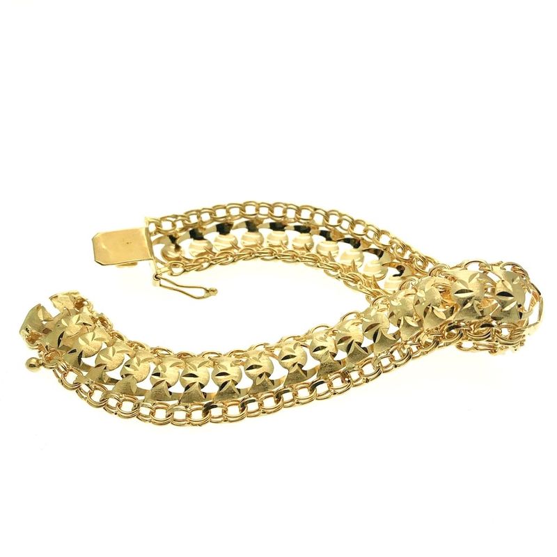 Image 5 of Gold classic link bracelet | 19 cm