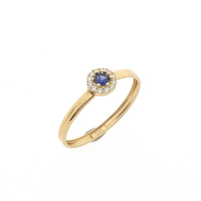 Image 1 of Gold ring with zirconia