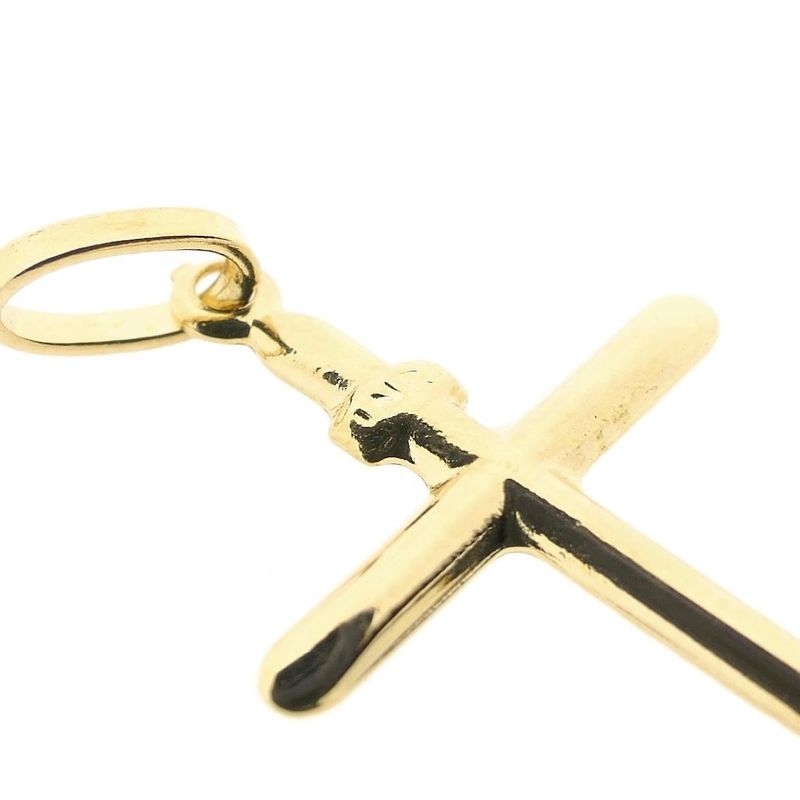 Image 8 of Gold pendant of a cross; INRI