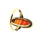 Image 8 of Vintage gold ring with carnelian bandagate