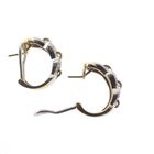 Image 5 of Bicolor earrings with diamond; 0.48 ct.