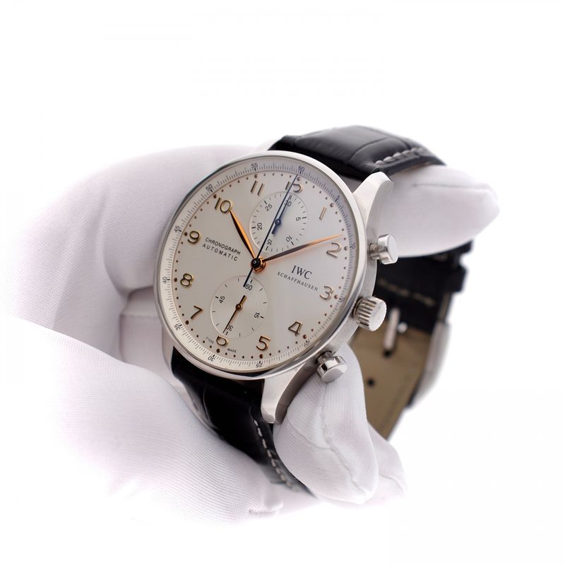 Image 5 of IWC Portuguese Chronograph 'Ivory' IW371445; Automatic Watch
