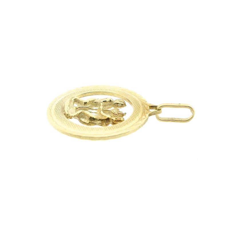 Image 7 of Gold zodiac sign pendant; Gemini