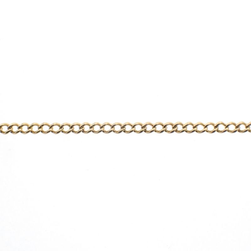 Image 5 of Gold thin gourmet link necklace | 40.5 cm
