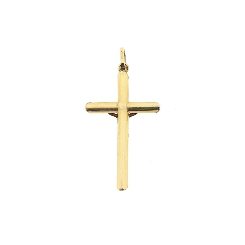 Image 5 of 18-karat gold pendant of a cross with corpus | INRI