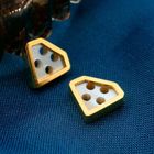 Image 2 of Gold button with mother of pearl