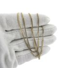 Image 3 of 8-karat flat gourmet link chain | 60 cm