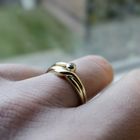 Image 10 of Gold solitaire ring with zirconia