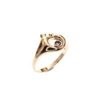 Gold mother-child ring with diamond | 0.03 ct.