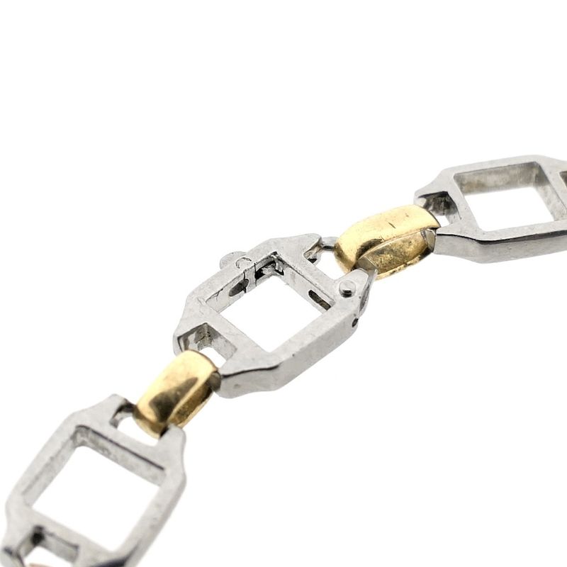 Image 8 of 18K Cartier Santos gold/steel link bracelet | 19 cm (+ extra links)