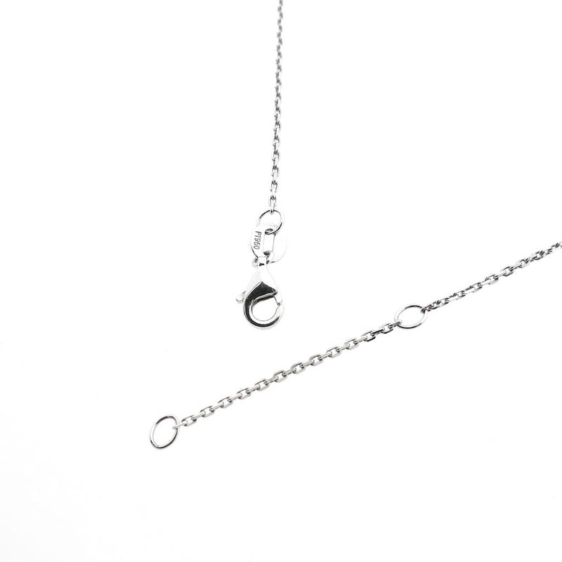 Image 5 of Platinum anchor link necklace with diamond star pendant