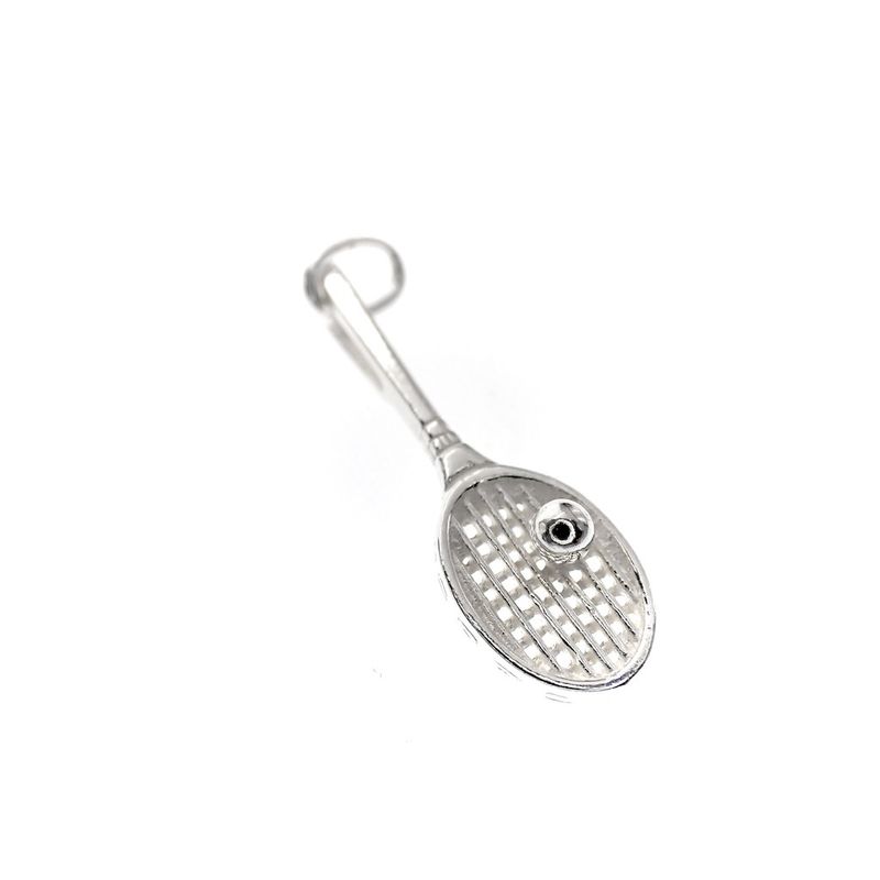 Image 2 of Silver charm; Tennis racket