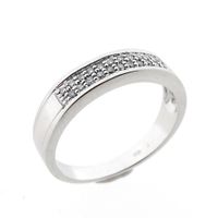 White gold pavé ring with diamonds | 0.11 ct.