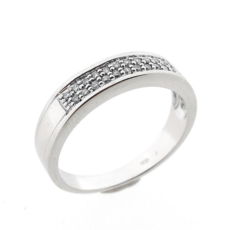 Image 1 of White gold pavé ring with diamonds | 0.11 ct.
