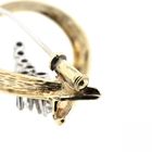 Image 4 of Gold brooch with diamonds; 0.26 ct.