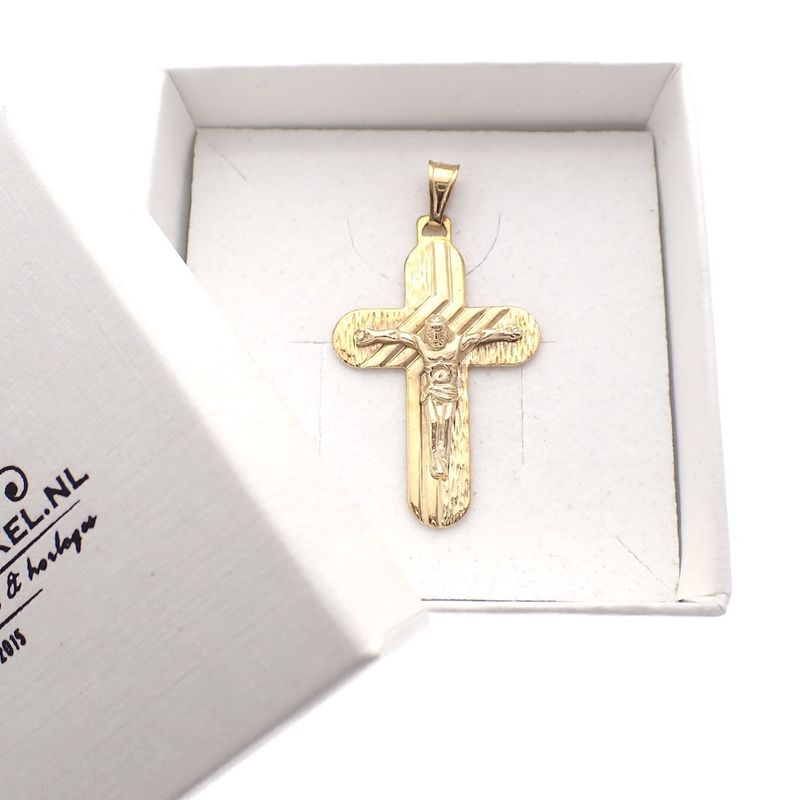 Image 6 of Gold pendant of cross with corpus