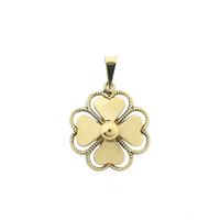 Gouden hanger van een klavertje vier