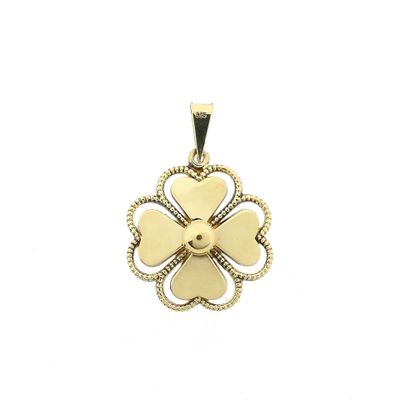 Afbeelding 1 van Gouden hanger van een klavertje vier