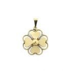 Afbeelding 1 van Gouden hanger van een klavertje vier