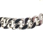 Image 3 of Silver solid gourmet link bracelet | 19 cm