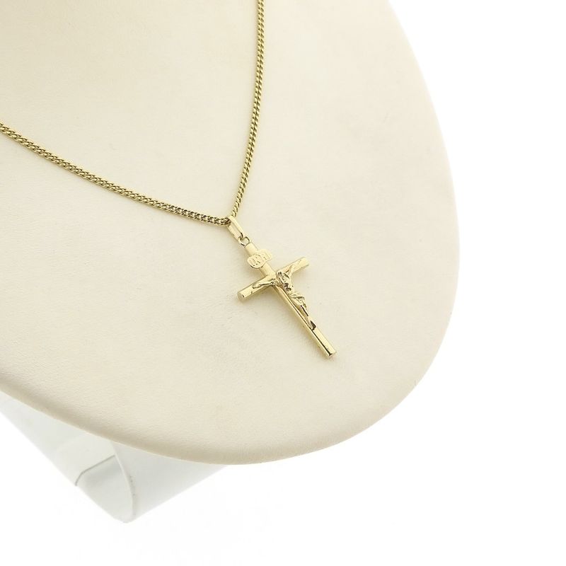 Image 7 of 9 Carat Cross Pendant with Corpus | INRI