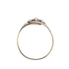 Image 4 of Two-tone gold ring with diamonds; 0.17 ct. | Antique