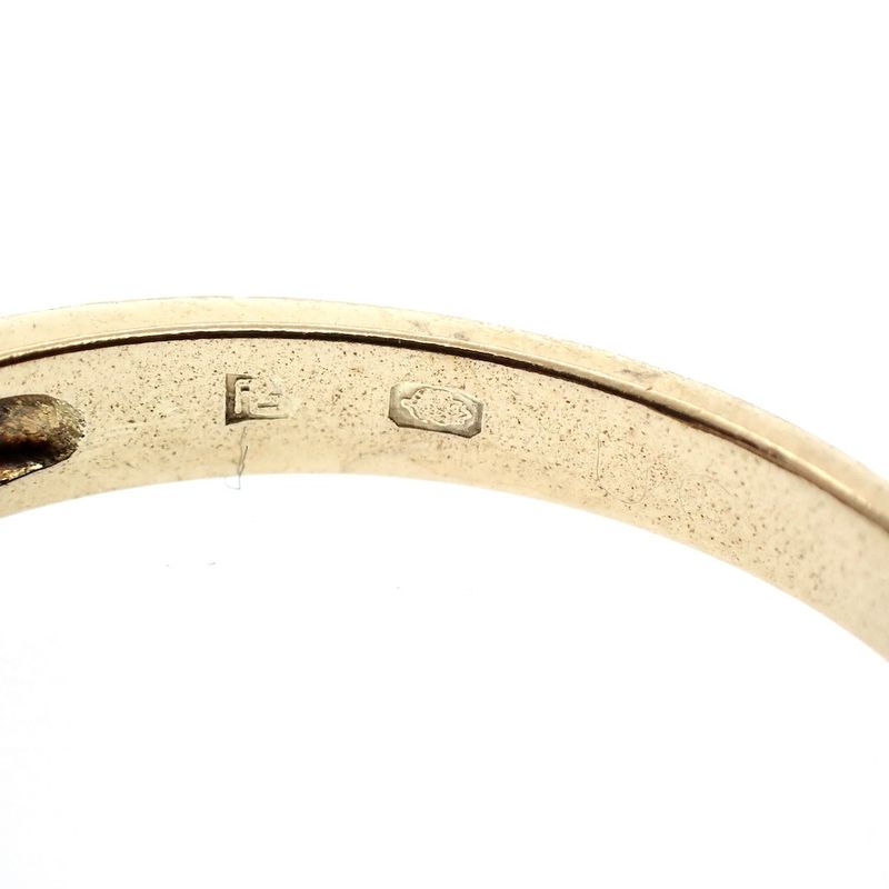 Image 4 of Gold solitaire ring with diamond; 0.05 ct.