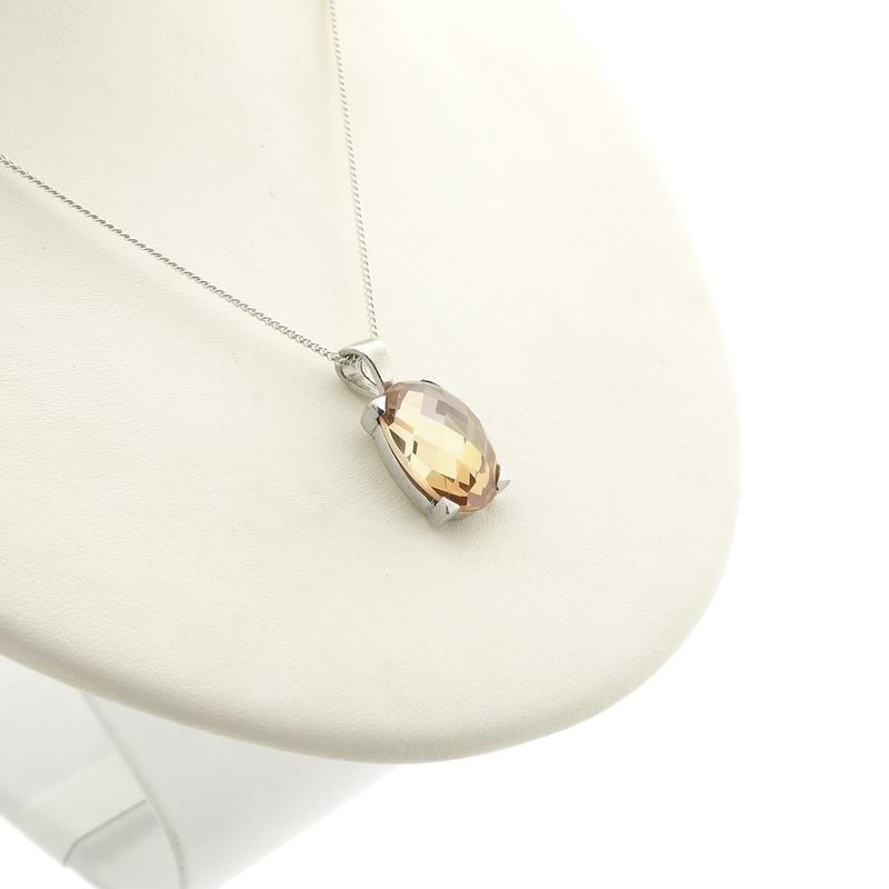 Image 2 of Silver pendant set with glass citrine