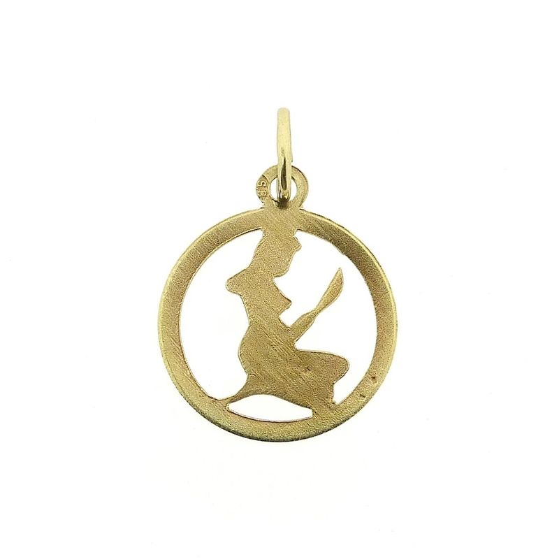 Image 5 of Gold zodiac sign pendant; Virgo