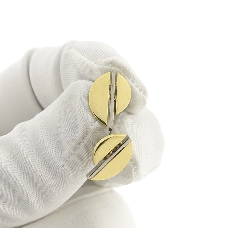 Image 11 of Two-tone gold stud earrings