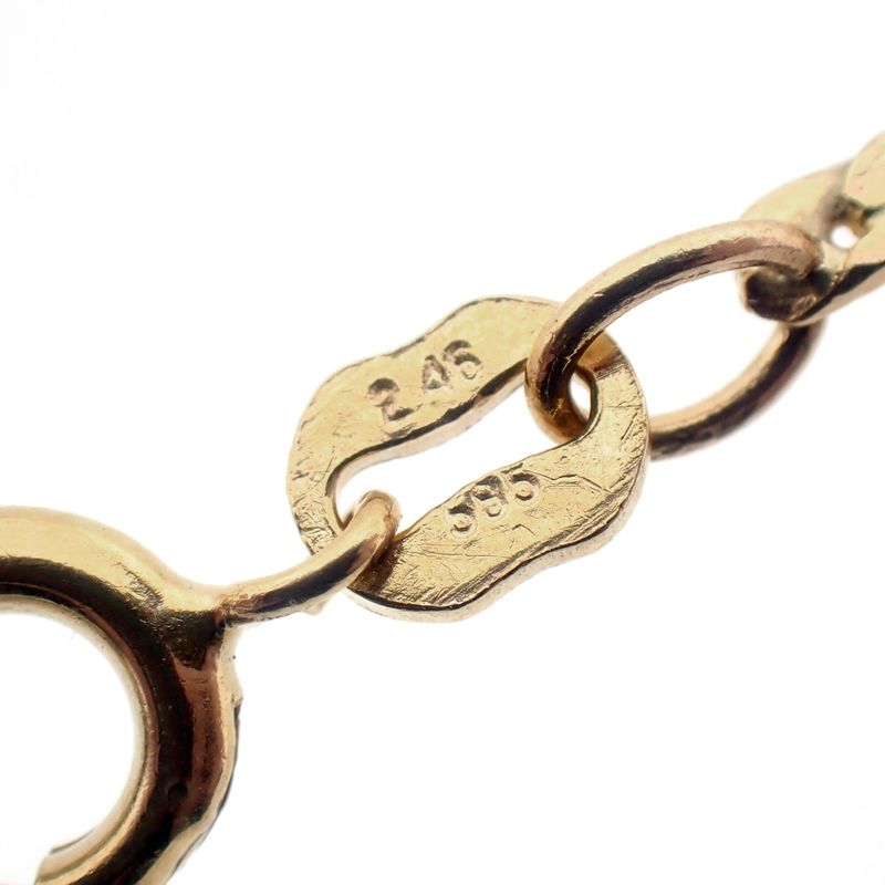 Image 9 of Gold flat gourmet link chain | 42.5 cm