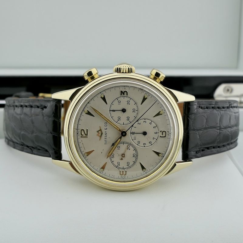 Image 10 of Movado 'Tiffany & Co' M95 Chronograph 49058; Vintage 14k gold men's watch