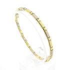 Image 1 of Two-tone gold matte link bracelet