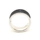 Image 3 of Silver ring with blue zirconia stones