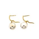 Image 3 of Two-tone gold stud earrings with balls