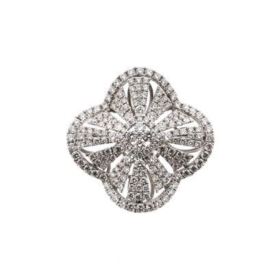Image 1 of 18K white gold pendant with 1.40 ct. diamonds | Vintage