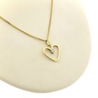 Image 6 of Gold heart pendant with diamond | 0.08 ct.