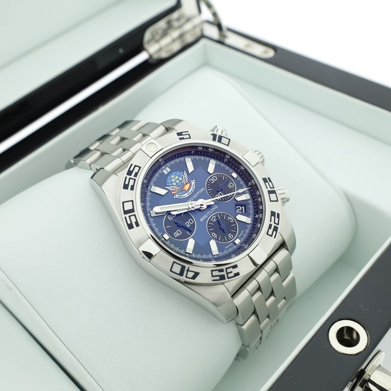 Image 26 of Breitling Chronomat 44 'Blue Impulse' Limited Edition AB01107E; Chronograph men's watch