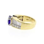 Image 5 of Gold entourage ring with synthetic sapphire and diamonds