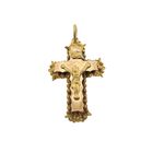Image 1 of Antique gold pendant of a cross with corpus; INRI