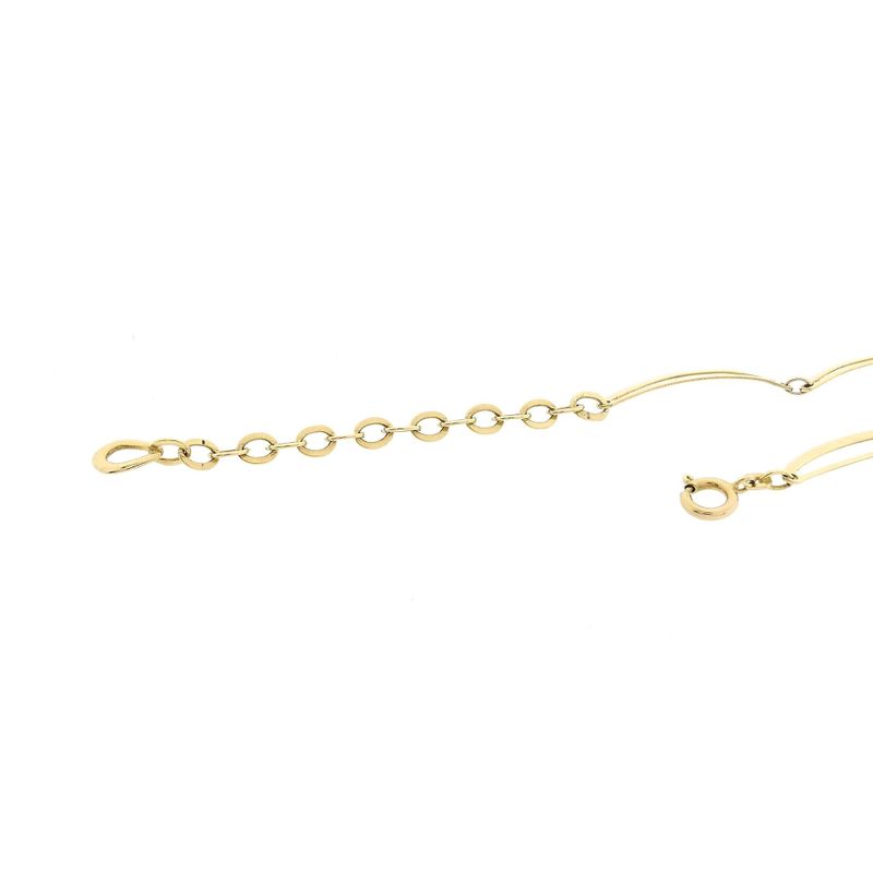 Image 8 of Tricolor gold navy link necklace | 51 cm
