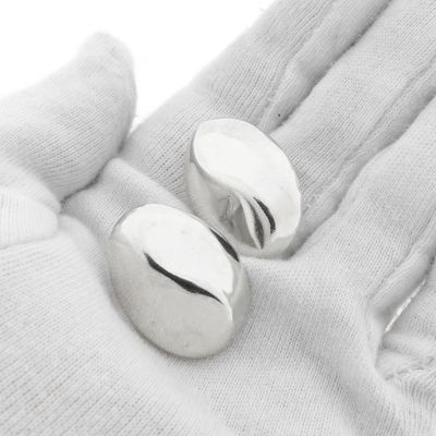 Silver fantasy stud earrings; artistic Image 2 of Silver fantasy stud earrings; artistic