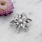 Image 2 of 8 Karat Flower Brooch with Cultured Pearl