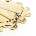 Image 10 of Vintage gold pendant/brooch with painted portrait and diamond 0.010 ct.