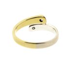 Image 8 of Two-tone gold Toi et moi ring with diamonds; 0.20 ct.
