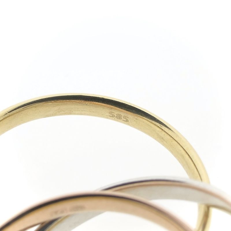 Image 5 of Tricolor gold trinity ring