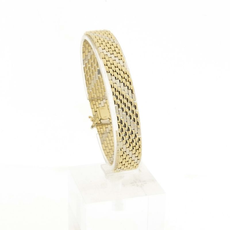Image 1 of Vintage two-tone gold panther link bracelet